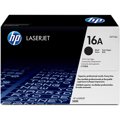 HP Q7516A 16A Black Print Cartridge (12,000 pages)